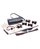 Master Series Bondage To Go Black & Red Bow Bondage Set w/Carry Case