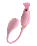 Inmi Shegasm 8x Tandem Plus Silicone Suction Clit Stimulator & Egg - Pink