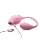 Inmi Shegasm 8x Tandem Plus Silicone Suction Clit Stimulator & Egg - Pink