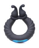 Trinity Men 10X Cobra Dual Stimulation Silicone Cock Ring - Black