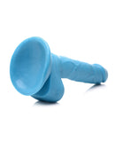 Pop Peckers 6.5" Dildo w/Balls - Blue