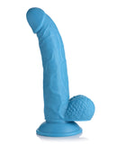 Pop Peckers 7.5" Dildo w/Balls - Blue