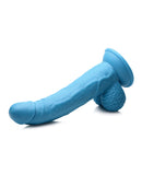 Pop Peckers 7.5" Dildo w/Balls - Blue