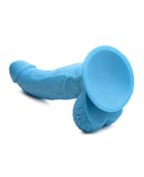 Pop Peckers 7.5" Dildo w/Balls - Blue