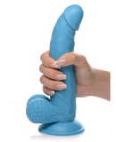 Pop Peckers 7.5" Dildo w/Balls - Blue