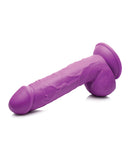 Pop Peckers 8.25" Dildo w/Balls - Purple