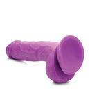 Pop Peckers 8.25" Dildo w/Balls - Purple