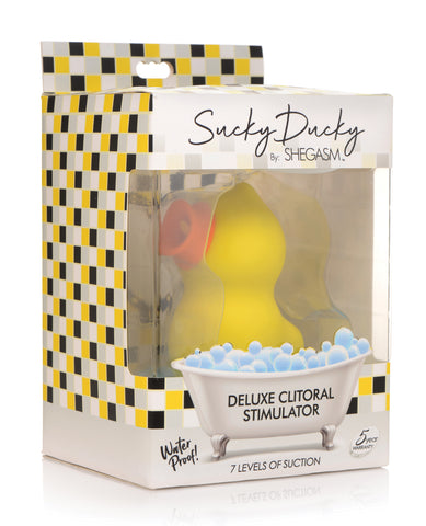 Inmi Shegasm Sucky Ducky Deluxe Clitoral Stimulator - Yellow