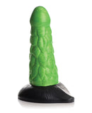 NO ETA $Creature Cocks Radioactive Reptile Thick Scaly Silicone Dildo - Green/Black