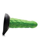 NO ETA $Creature Cocks Radioactive Reptile Thick Scaly Silicone Dildo - Green/Black