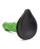 NO ETA $Creature Cocks Radioactive Reptile Thick Scaly Silicone Dildo - Green/Black