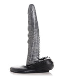 NO ETA $Creature Cocks The Gargoyle Rock Hard Silicone Dildo - Silver/Black
