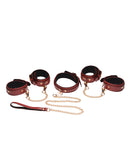 Master Series 6 pc Bondage Set - Burgundy