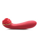 Inmi Bloomgasm Passion Petals 10X Silicone Suction Rose Vibrator - Red