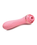 Inmi Bloomgasm Passion Petals 10X Silicone Suction Rose Vibrator - Pink