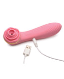 Inmi Bloomgasm Passion Petals 10X Silicone Suction Rose Vibrator - Pink