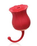 Inmi Bloomgasm Royalty Rose Textured Suction Clit Stimulator - Red