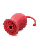 Inmi Bloomgasm Royalty Rose Textured Suction Clit Stimulator - Red