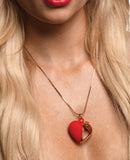 Charmed 10X Vibrating Silicone Heart Necklace