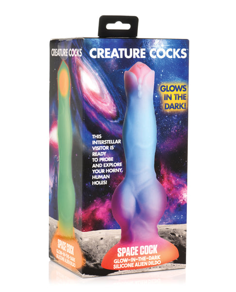 Creature Cocks Space Cock Silicone Alien Dildo - Glow in the Dark